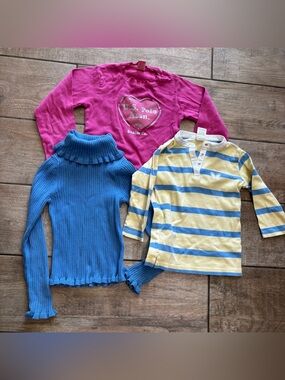 Y2K girls long sleeve shirt bundle Size Small/7 U.S Polo/Old Navy